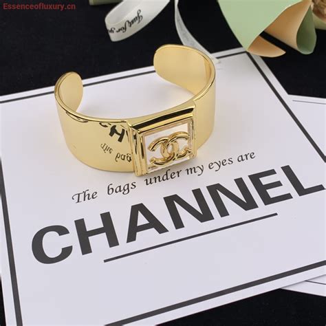 chanel cuff bracelet gold|Chanel inspired cuff bracelet.